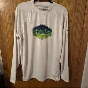EUC Huk Performance White Fishing Shirt